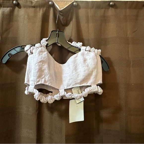 NWT GANNI PURPLE STRAPLESS CROP TOP size 2. Reg $189 - Picture 6 of 11